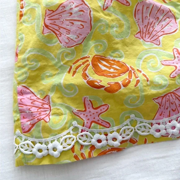 Lilly Pulitzer Yellow & Pink Sunrise Sandbar Seashell Print Sundress - Picture 7 of 9